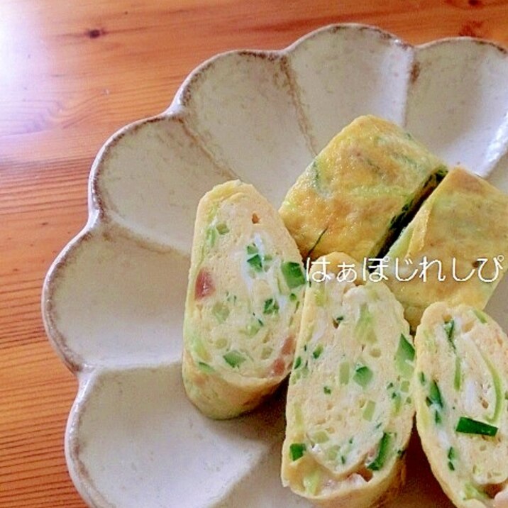 きゅうりと梅干しの卵焼き✿